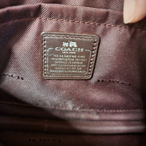 Coach Nolita Patchwork Floral Leather & Suede Wristlet/Mini Purse - Picture 13 of 13